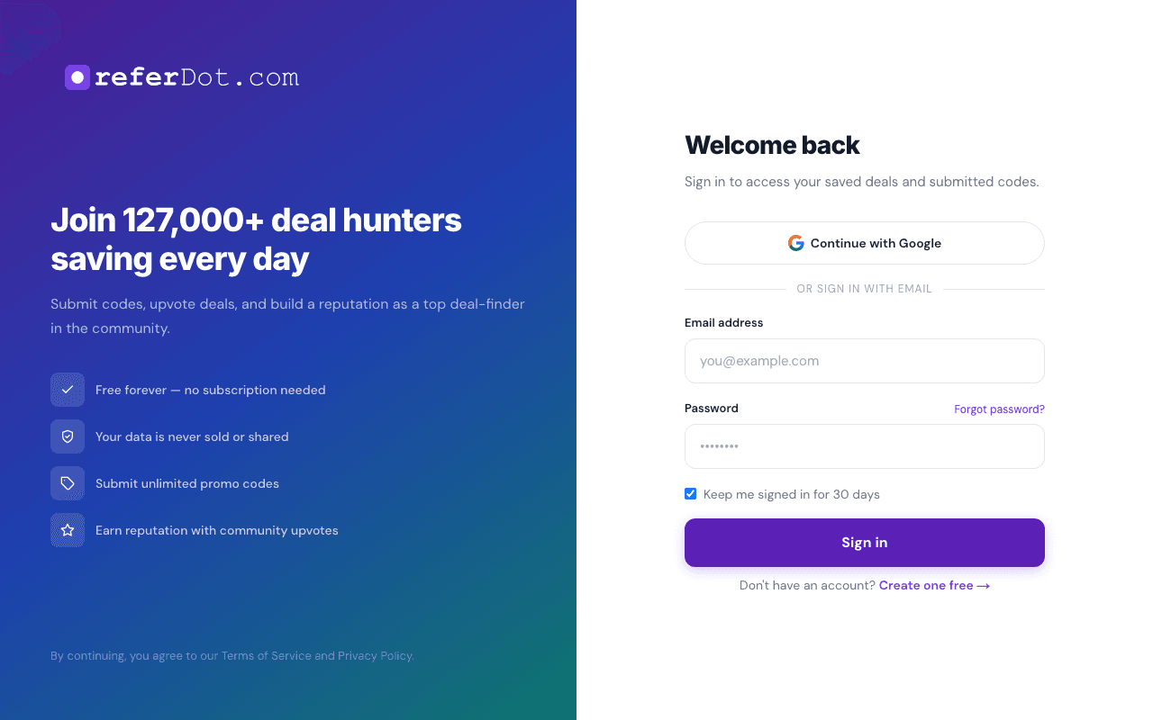 Sign in to open Profile — Saved / bookmarks tab.